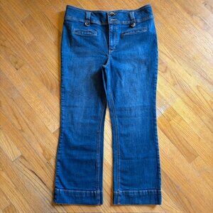 Pilcro and the Letterpress High Waist Wide Leg Cropped Trouser Jeans Size 32/14